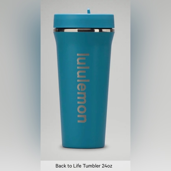 NWT Lululemon Back To Life Tumbler 24oz Teal Blue Color - Picture 1 of 11